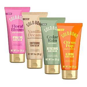 4-Pack 3-Oz Gold Bond Scented Hand Cream (Assorted Scents) $8.90 & More w/ S&S