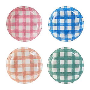4-Pack Way to Celebrate Ceramic Dinner Bowls w/ Checkered Pattern (Mixed Colors) $3.98 + Free Shipping w/ Walmart+ or on $35+
