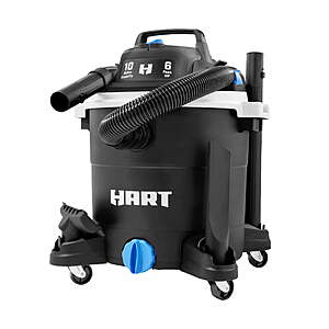 HART 10-Gallon 6 Peak HP Poly Wet/Dry Vacuum w/ Locking Accessories $44.46 + Free Shipping