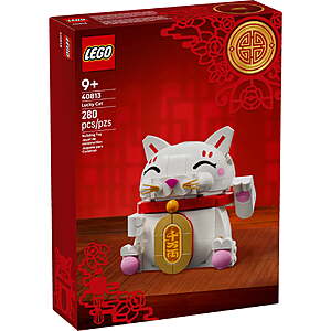 280-Piece LEGO Lucky Cat Building Toy (40813) $20 + Free Shipping w/ Walmart+ or on $35+
