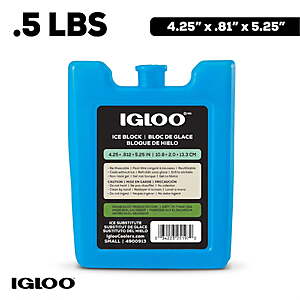 Igloo MaxCold Small Ice Freeze Block (Blue) $0.98 + Free Shipping w/ Walmart+ or on $35+