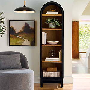 Better Homes & Gardens Juliet 66.25" Narrow Arch Bookcase (Rich Black & Light Honey) $127.40 + Free Shipping