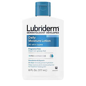 6-Oz Lubriderm Daily Moisture Lotion (Fragrance Free) $2.29 at Walgreens w/ Free Store Pickup on $10+