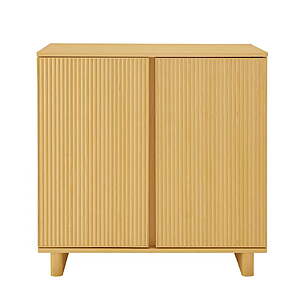 Better Homes & Gardens Lillian Fluted Bar Cabinet w/ Storage (Natural Pine) $118 + Free Shipping