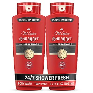 [Prime] 2-Pack 24-Oz Old Spice Swagger Body Wash for Men 2 for $14.62 ($7.31 per 2-Pack) + Free Shipping