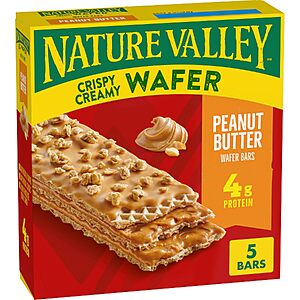 5-Ct 6.5-Oz Nature Valley Crispy Creamy Wafer Bars (Peanut Butter) $2.40 w/ S&S