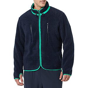 Amazon Essentials Men's Teddy Fleece Full-Zip Mock Neck Jacket (Dark Navy, Large) + Free Shipping w/ Prime or on +