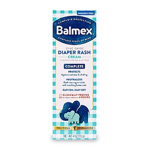 4-Oz Balmex Complete Protection Baby Diaper Rash Cream w/ Zinc Oxide $2.70 w/ S&S