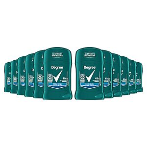 Select Accts: 12-pk 1.7-oz Degree Men Protection Antiperspirant Deodorant (Cool Rush) $16.30 w/ S&S