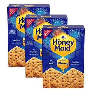 3-Pk 14.4-Oz Honey Maid Original Graham Crackers $6.75 & More