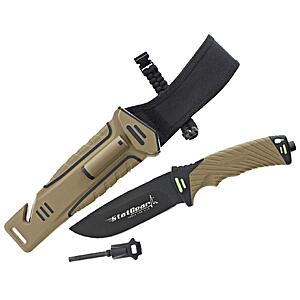 StatGear Surviv-All 4" Drop Point Fixed-Blade Bowie Knife w/ Sheath, Firestarter & Sharpener $19.99 + Free Shipping w/ Prime or on $35+