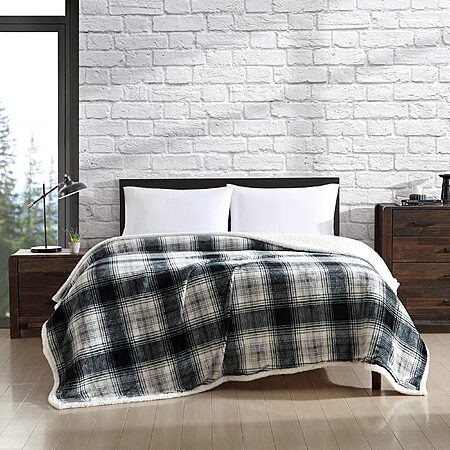 Eddie Bauer Twin Sherpa Blanket for $18