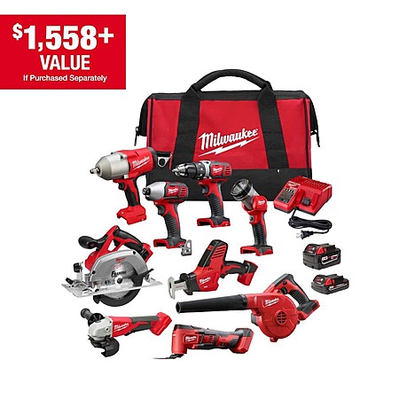 9-Tool Milwaukee M18 Combo Kit for $599!