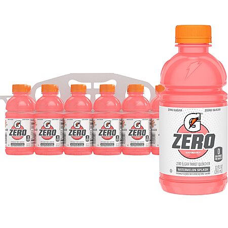 24-Pack 12-Oz Gatorade Zero Sugar Watermelon Splash $11.18 ($0.46/each) + Free Shipping w/ Prime or on $35+