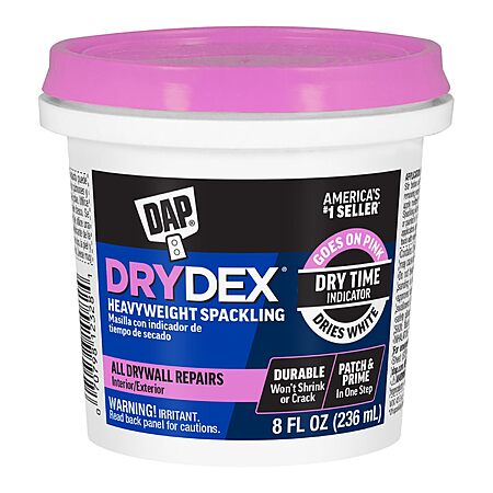 8-Oz DAP DryDex Heavyweight Spackling for Drywall Repairs w/ Pink Dry Indicator