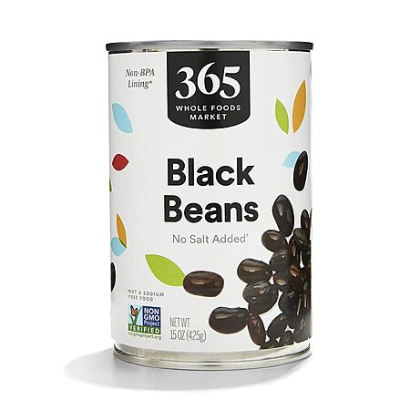 15-Oz 365 by Whole Foods Market Unsalted Black Beans $0.71 w/ S&S + Free Shipping w/ Prime or on $35+