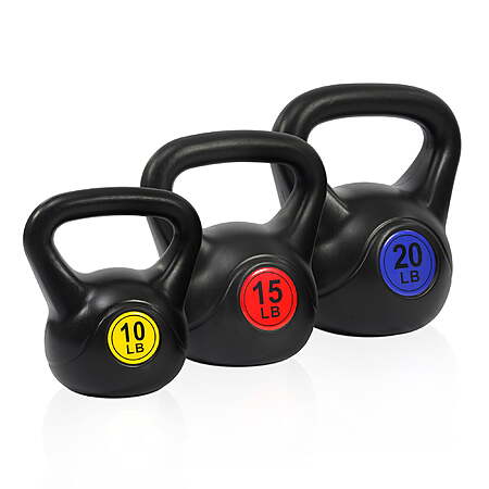 3-Piece BalanceFrom Wide Grip Kettlebell Exercise Fitness Weight Set (10-Lb, 15-Lb and 20-Lb) $17.99 + Free S&H w/ Walmart+ or on $35+