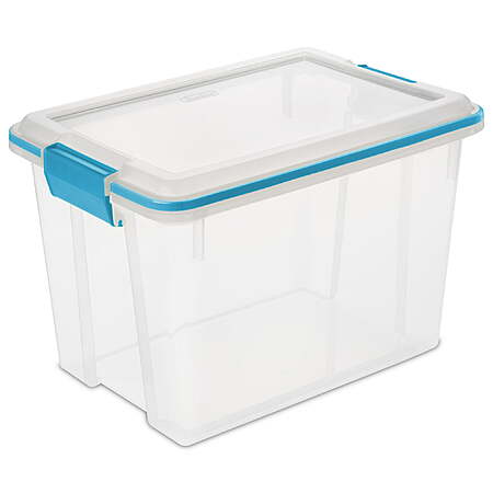 20-Quart Sterilite Clear Gasket Box with Blue Latches & Gasket $6.97, 6-Quart 10-Count for $10.98 + Free Store Pickup Or Free S&H w/ Walmart+ or on $35+