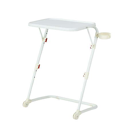Mainstays Adjustable Folding TV Tray w/ Cup Holder (White) $10 + Free S&H w/ Walmart+ or on $35+