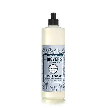 16-Oz Mrs. Meyer's Clean Day Dish Soap (Snow Drop) $2.87 + Free Shipping w/ Prime or on $35+