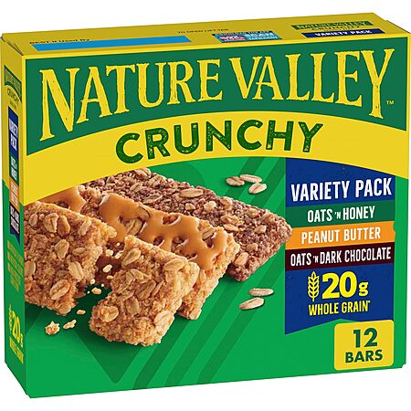 12-Count Nature Valley Crunchy Granola Bars (Variety Pack) $1.94 w/ S&S + Free Shipping w/ Prime or on $35+