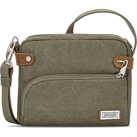 Travelon Anti-Theft Heritage Small Crossbody Bag (Green)  $28.48 w/ S&S + Free Shipping w/ Prime or on $35+