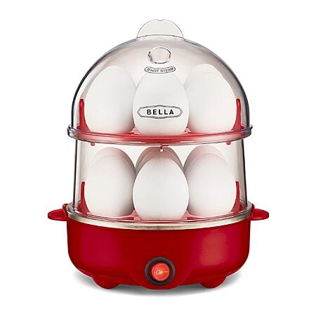 14-Egg BELLA Double Tier Egg Cooker (Red) $14.17 + Free Shipping w/ Prime or on $35+
