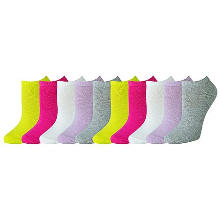 10-Pack Amazon Essentials Women's Cotton No-Show Athletic Socks (Pink/Grey/White, Size 6-9) $3.89 w/ S&S + Free Shipping w/ Prime or on $35+