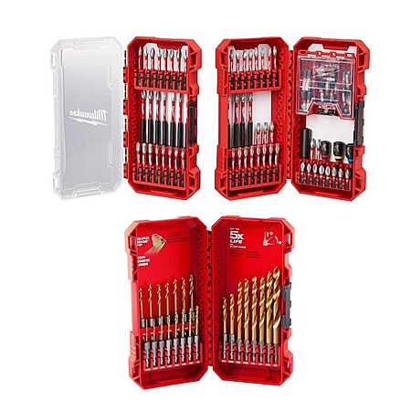 123-Piece Milwaukee Shockwave Drill/Screwdriver Bit Set + Titanium Drill Bit Set $59.97 + Free Shipping