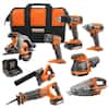 RIDGID 18V Cordless 8-Tool Combo Kit w/ 2.0 Ah + 4.0 Ah Batteries & Charger $283 + Free Shipping