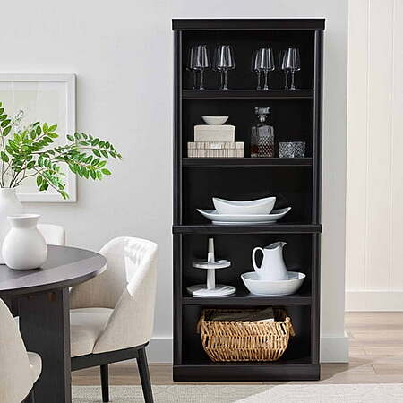 71" Better Homes & Gardens Ashwood Road 5-Shelf Bookcase (Black) $57.44 + Free Shipping