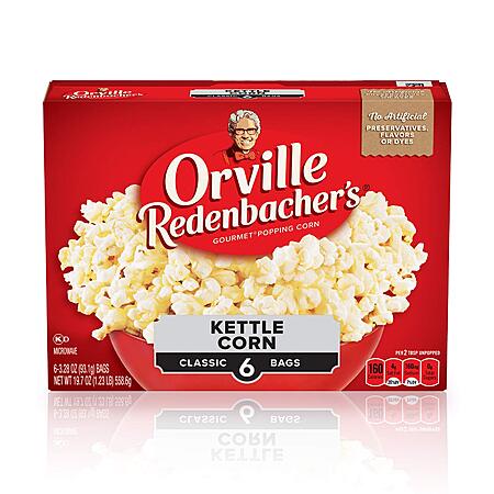 6-Count 3.28-Ounce Orville Redenbacher's Kettle Corn Microwave Popcorn $2.86 w/ S&S + Free Shipping w/ Prime or on $35+