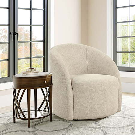 Lifestyle Solutions Briars Swivel Accent Chair (Khaki) $157 + Free Shipping w/ Walmart+ or on $35+