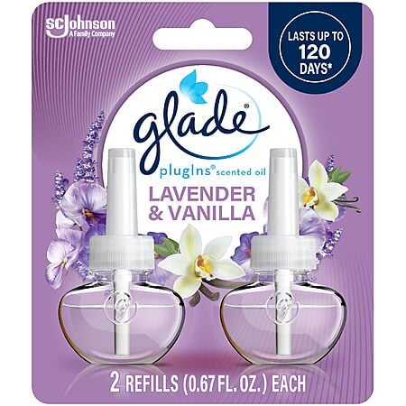 2-Count 1.34-Fl Oz Glade PlugIns Air Freshener Refills (Lavender & Vanilla) $3.22 + Free Shipping w/ Prime or on $35+