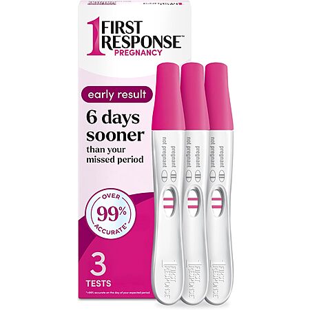 3-Pack First Response Early Result Pregnancy Test $7.34 w/ S&S + Free Shipping w/ Prime or on $35+
