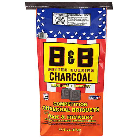 17.6-Lb B&B Charcoal Competition Oak Briquets $9.97 + Free Shipping w/ Walmart+ or on $35+