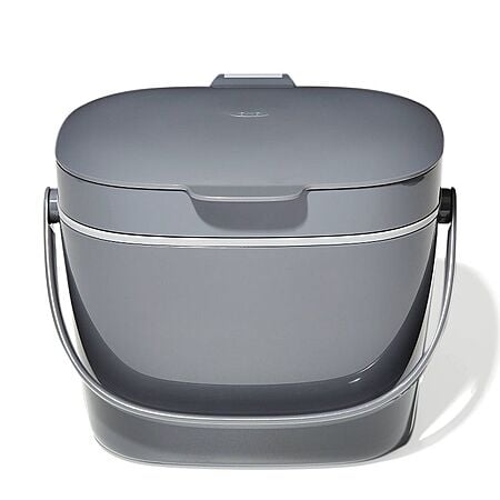 OXO 1.75-Gallon Kitchen Compost Bin w/ Lid (Charcoal) $24.88 + Free Shipping w/ Walmart+ or on $35+