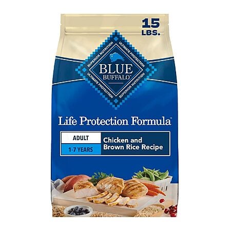 15-Lb Blue Buffalo Life Protection Formula Chicken & Brown Rice Adult Dry Dog Food $21.99 w/ S&S + Free Shipping w/ Prime or on $35+
