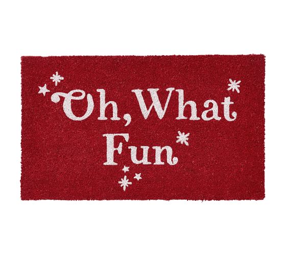 Pottery Barn Oh What Fun Doormat 4 99 Free Shipping