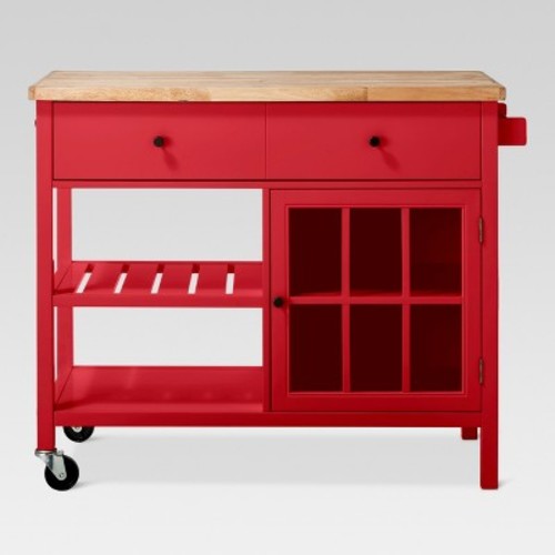 Target Windham Wood Top Kitchen Island Red 139 99 Free