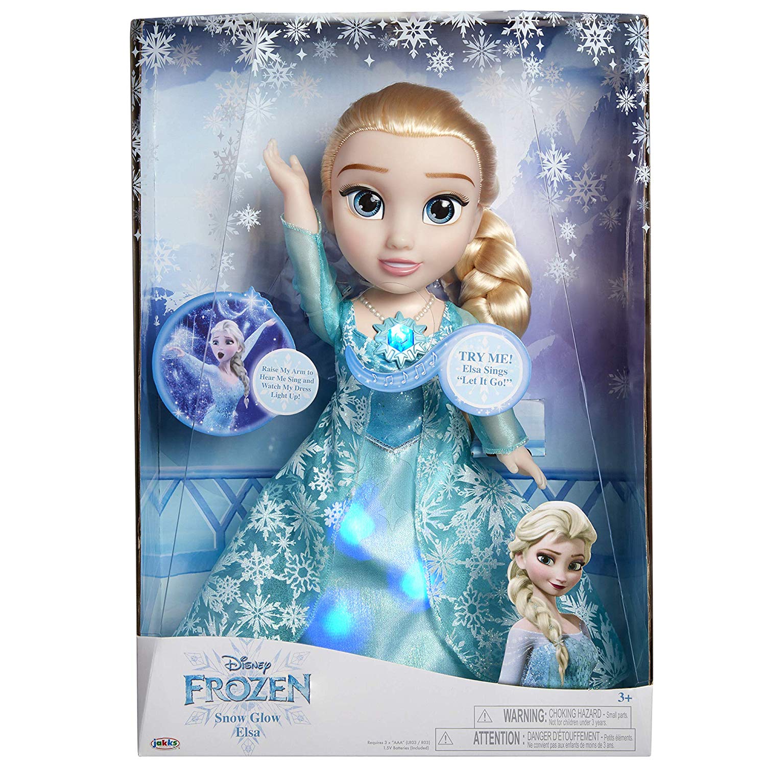 New Batteries Let It Go Snow Princess Disney Frozen Singing Elsa Doll 