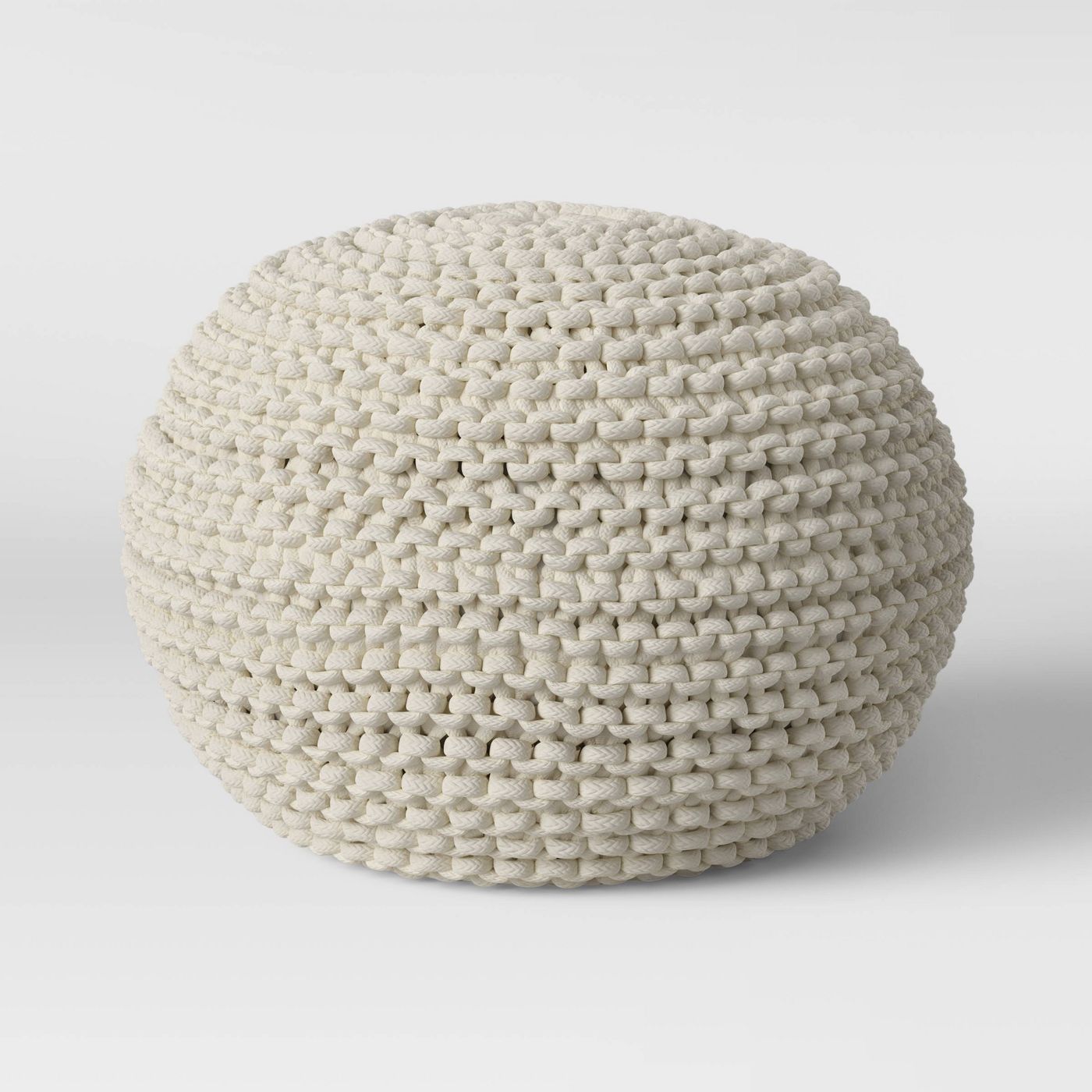 Threshold Cloverly Chunky Knit Pouf Ottoman (Blue or Cream) $39 + Free Shipping