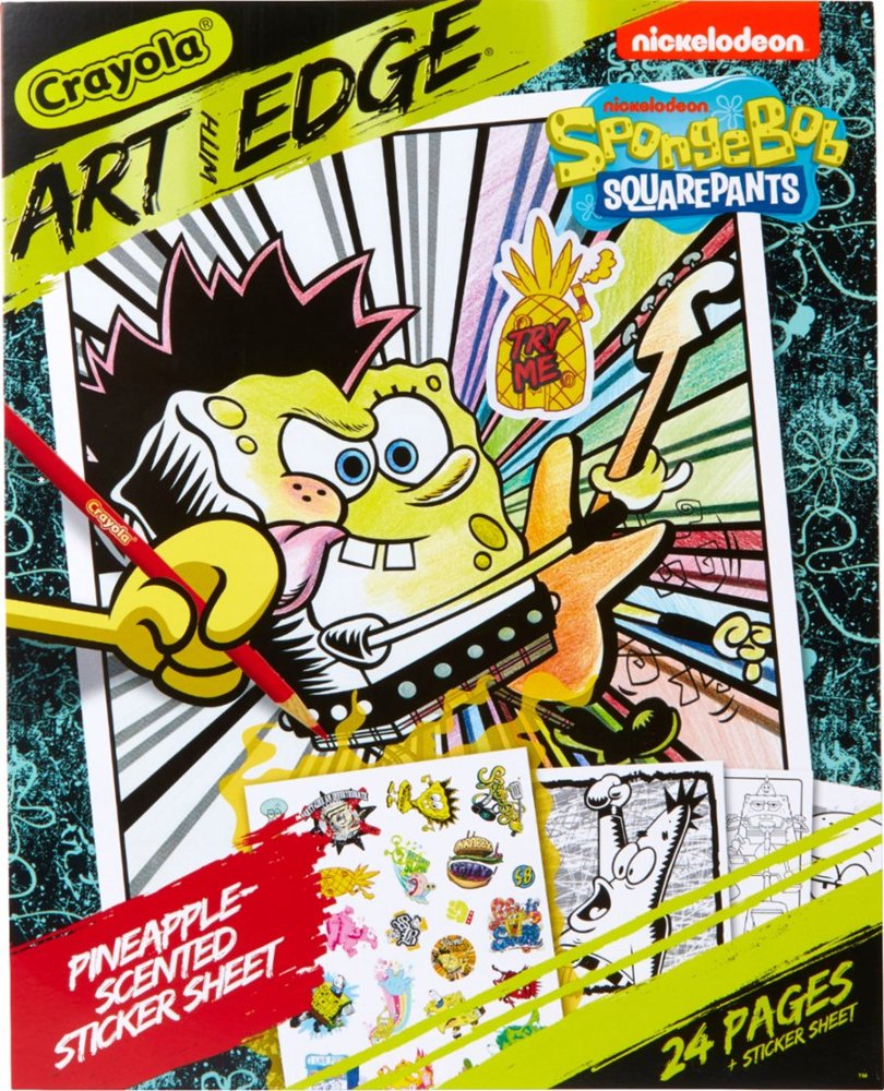 Crayola Art With Edge Spongebob Squarepants Coloring Pages With Scented Stickers 4 50 At Best Buy W Free Curbside Pickup