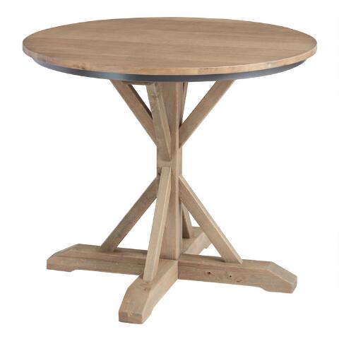Cost Plus World Market Round Light Walnut Bistro Counter Height