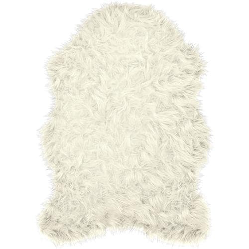 Style Selections Faux Fur Sheepskin Rug (Ivory, Gray) $14 w/ Free Store Pickup at Lowe's (YMMV)