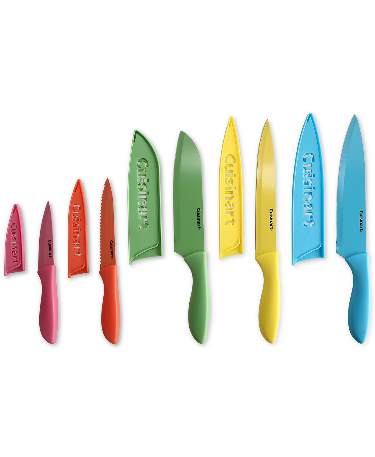10-Piece Cuisinart Ceramic Coated Cutlery Set with Blade Guards $15 at Macy's + Free S&H on $25+