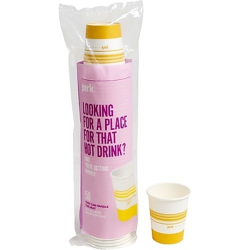 50-Pack 8-Oz Perk Hot Beverage Paper Cups (no lids) $2.15 + Free Shipping
