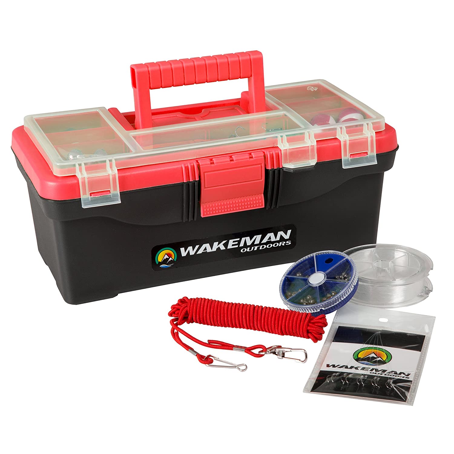 55-Piece Wakeman Outdoors Fishing Tackle Box / Tackle Kit (Red) $15 + Free Shipping w/ Prime or $25+