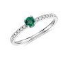 Petite Emerald Stacking Diamond Engagement Ring $275 + Free Shipping
