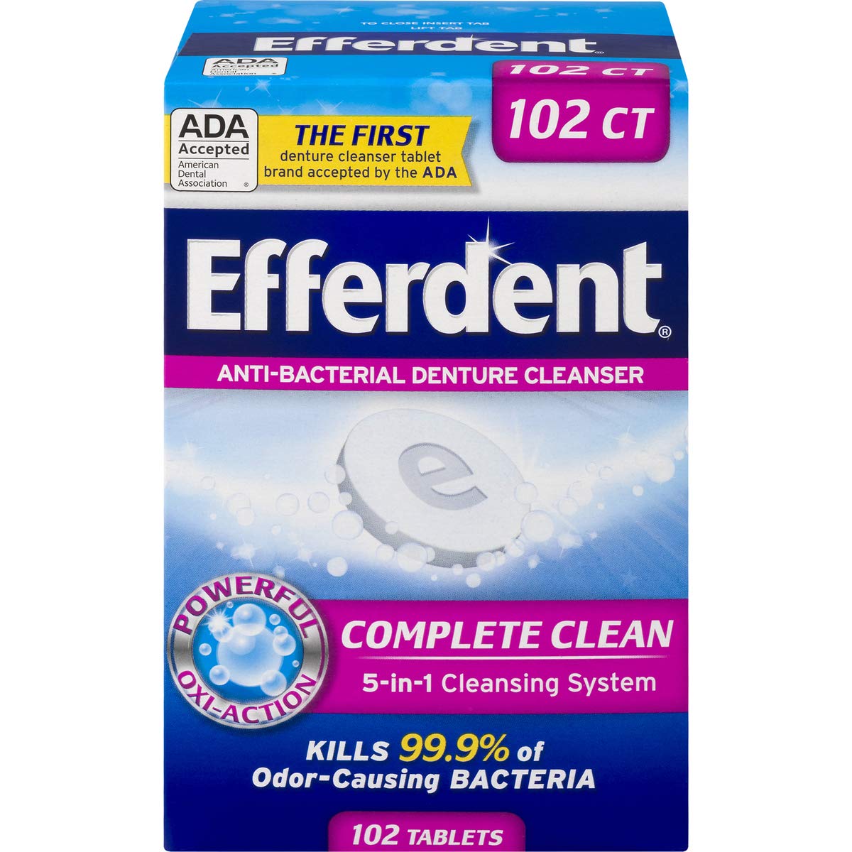 102-Count Efferdent Complete Clean Denture Cleanser Tablets $2.40 w/ S&S + Free S&H w/ Prime or $25+